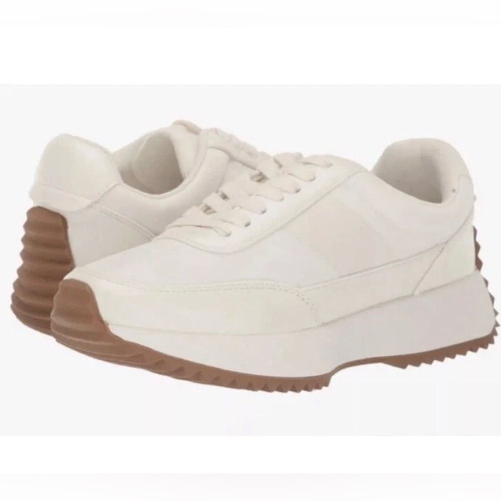 Dolce Vita Breeia White Platform Sneakers Clean Girl Minimalist Normcore Sz 9.5
